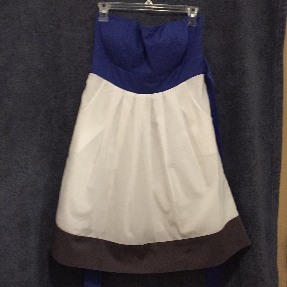 Smart Set 9 mini dress blue white grey pockets